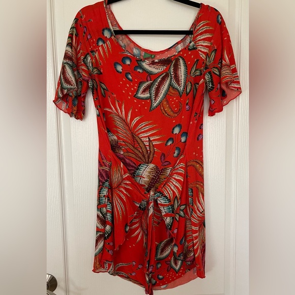 FARM Rio | Dresses | Farm Rio Winter Leaf Fronttie Mini Dress | Poshmark